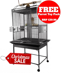 Parrot-Supplies Dakota Play Top Parrot Cage Black